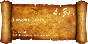Landau Zsolt névjegykártya